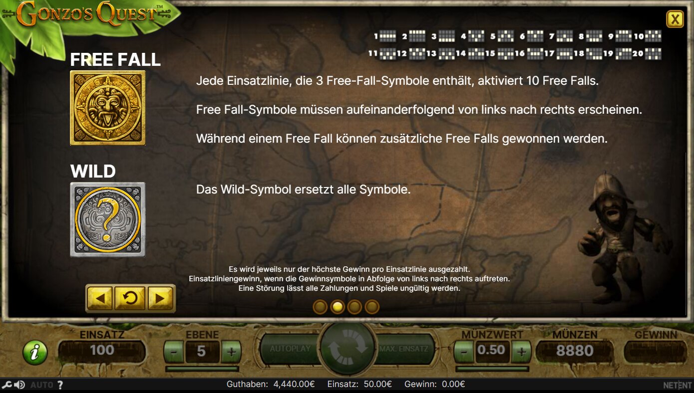 Gonzo's Quest kostenlos spielen: Wild und Freier Fall